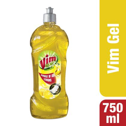 Vim Lemon Concentrated Dishwash Gel 750 ml